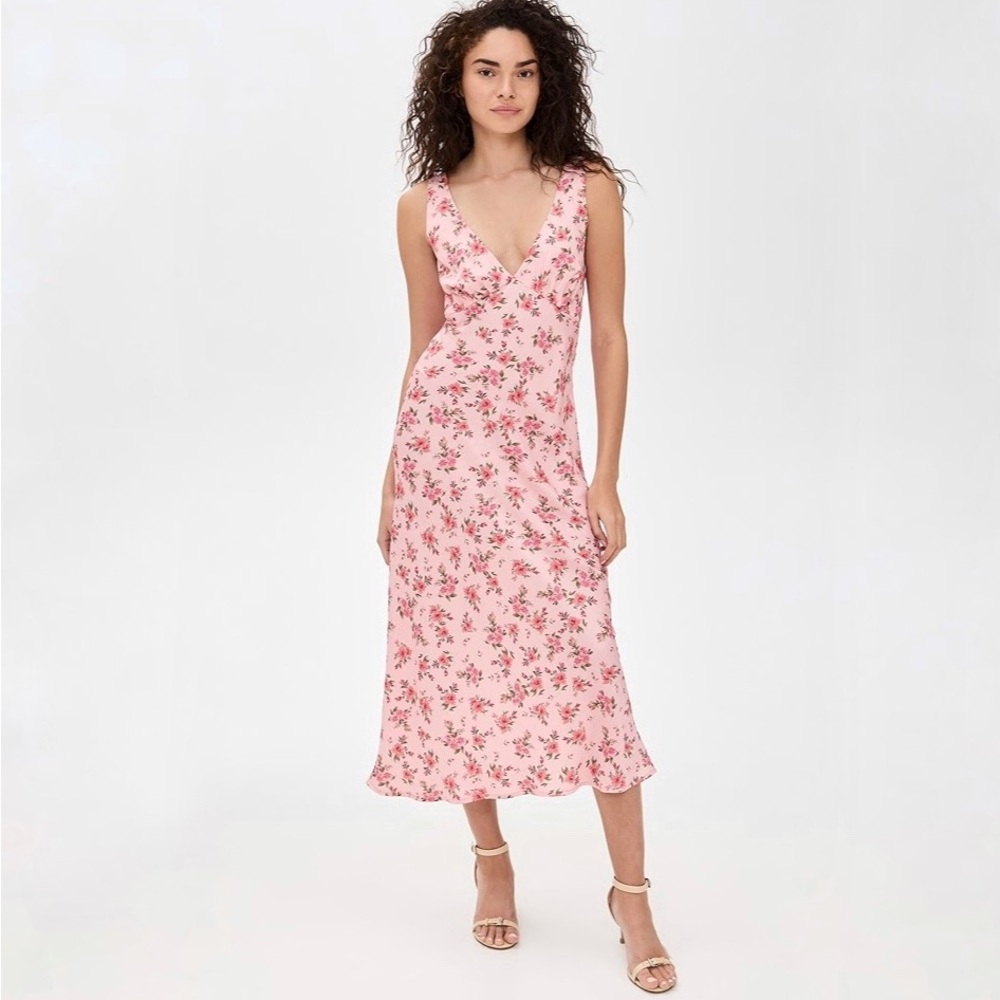 Floral Pink Midi Dress